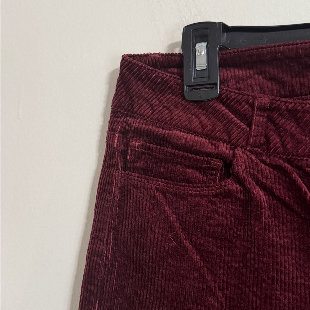 PAIGE Hoxton Ankle Burgundy Red Corduroy Pants size 29 - Picture 6 of 12